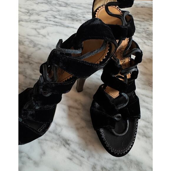 Yves Saint Laurent Velvet Sandals - Picture 2 of 4